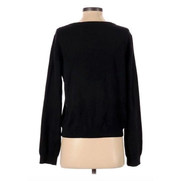 J.Jill Black Alpaca Blend Button Up Cardigan L - Picture 2 of 2